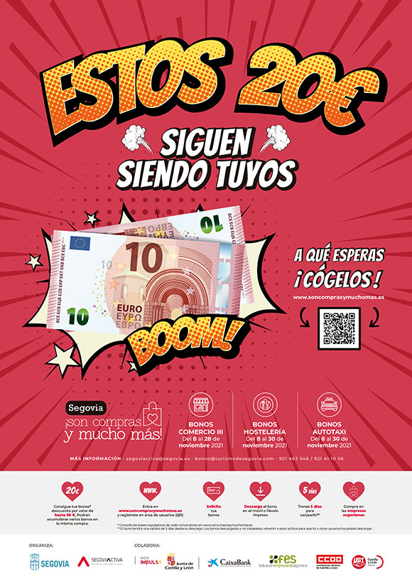 Cartel de la Campaña ¡Segovia bonos 2021!