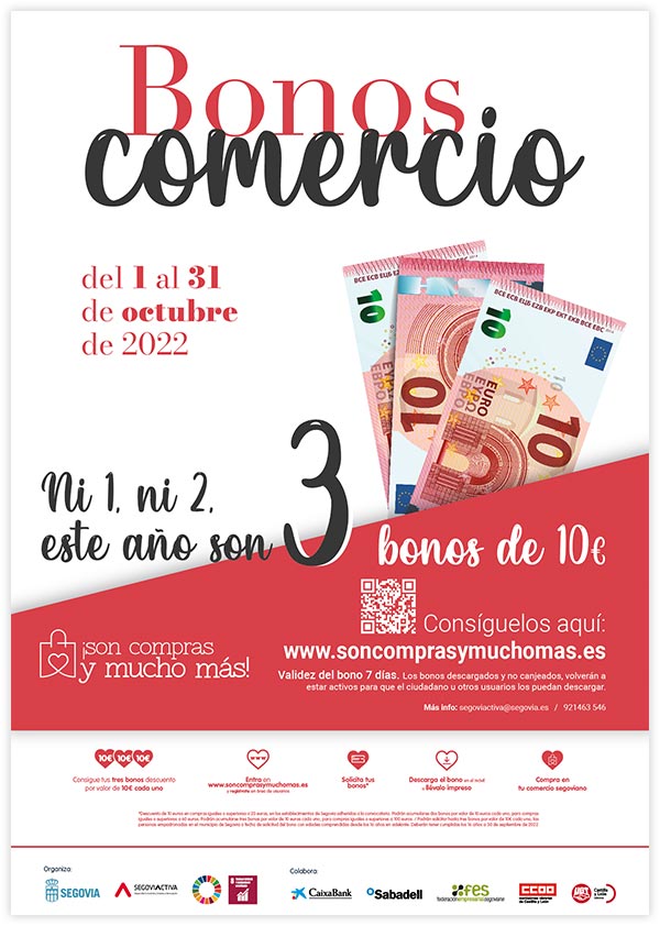 Cartel de la Campaña ¡Segovia bonos 2022!